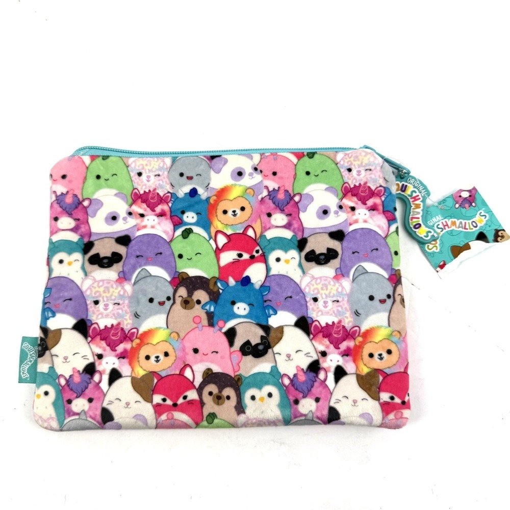 Squishmallows Plush Pouch All Characters Pencil Case Quilted Brand New